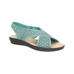 Easy Street Womens Claudia Comfort Wave Sandals Turquoise 9 MSRP $55
